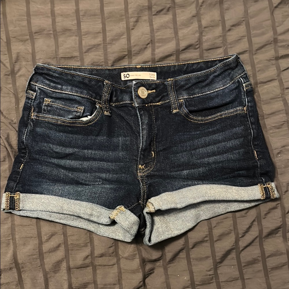 SO Blue Jean Shorts with Rolled Hems